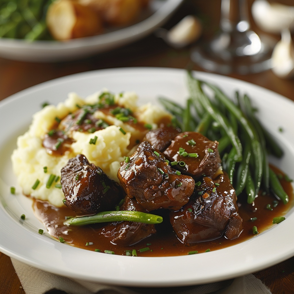 Ternera guisada estilo blanquette