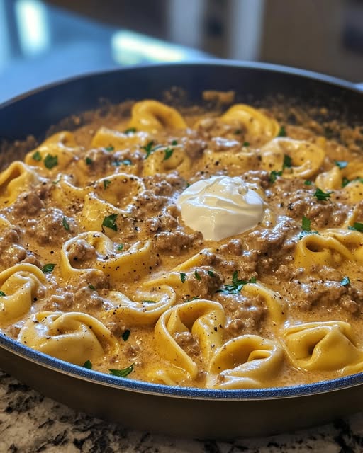 Tortellinis Stroganoff Crema: Receta Fácil y Deliciosa