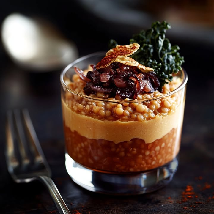 Verrine de lentejas crocantes: Receta fácil y deliciosa