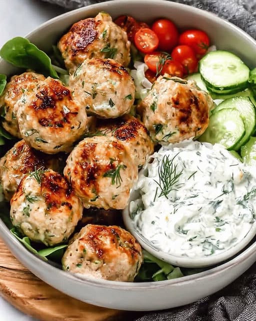 Boulettes Pollo Tzatziki: Receta Fácil y Deliciosa