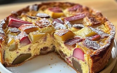 Clafoutis Rhubarbe Pruneaux: Receta Sabrosa y Fácil