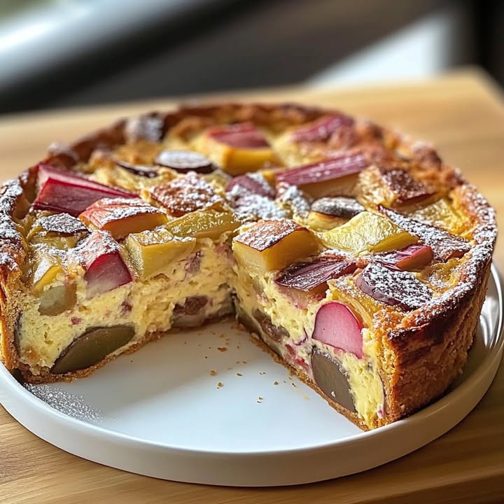 Clafoutis Rhubarbe Pruneaux: Receta Sabrosa y Fácil