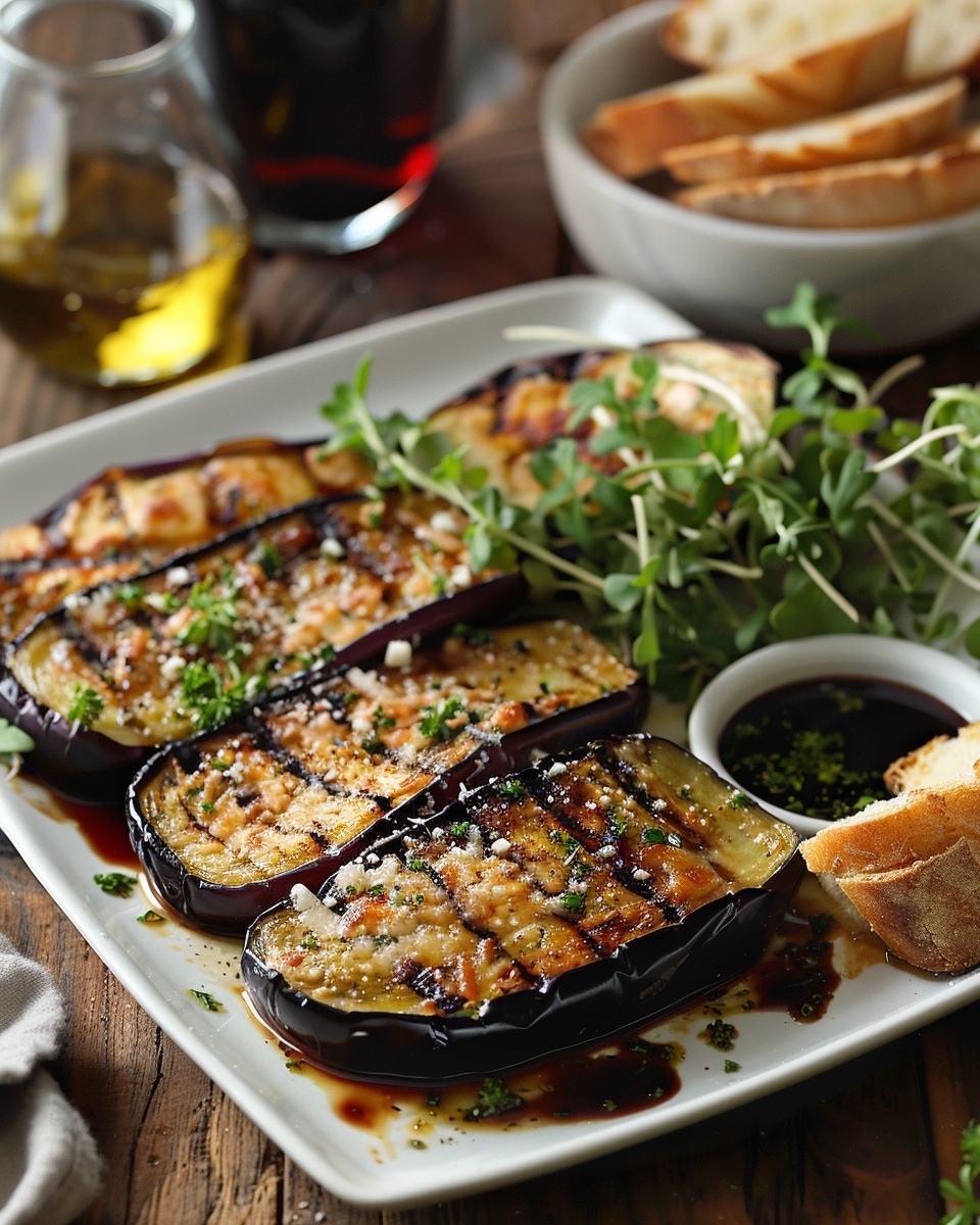 Berenjenas a la parrilla con parmesano