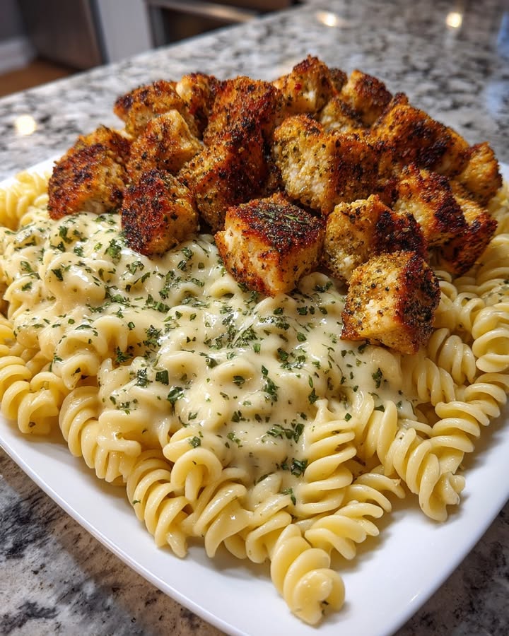 Bocados de Pollo Alfredo: Receta Fácil y Sabrosa