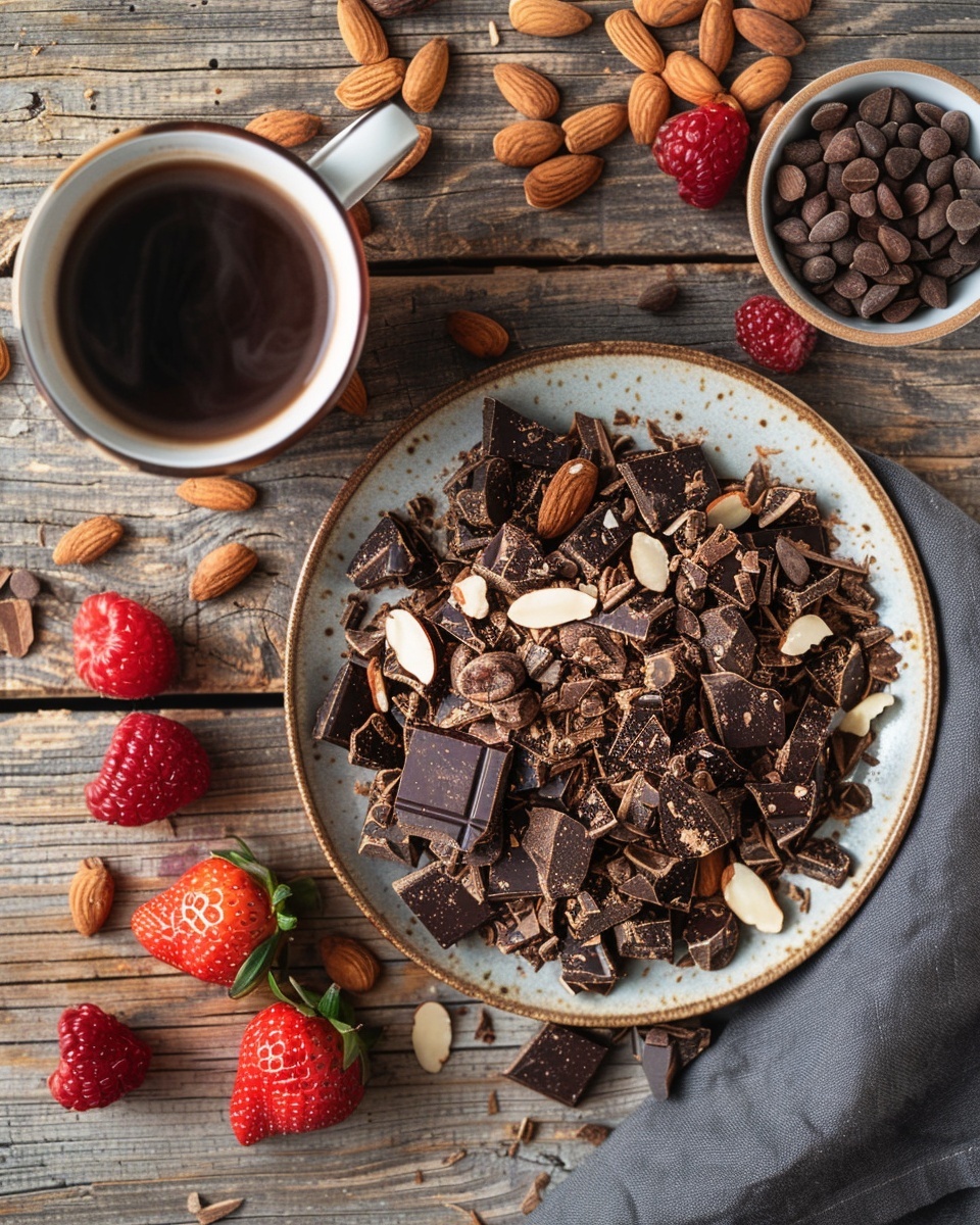 Clusters de almendra y chocolate negro