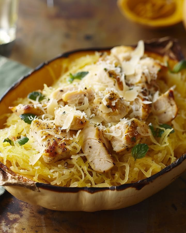 Espagueti Calabaza Pollo: Receta Facil y Deliciosa