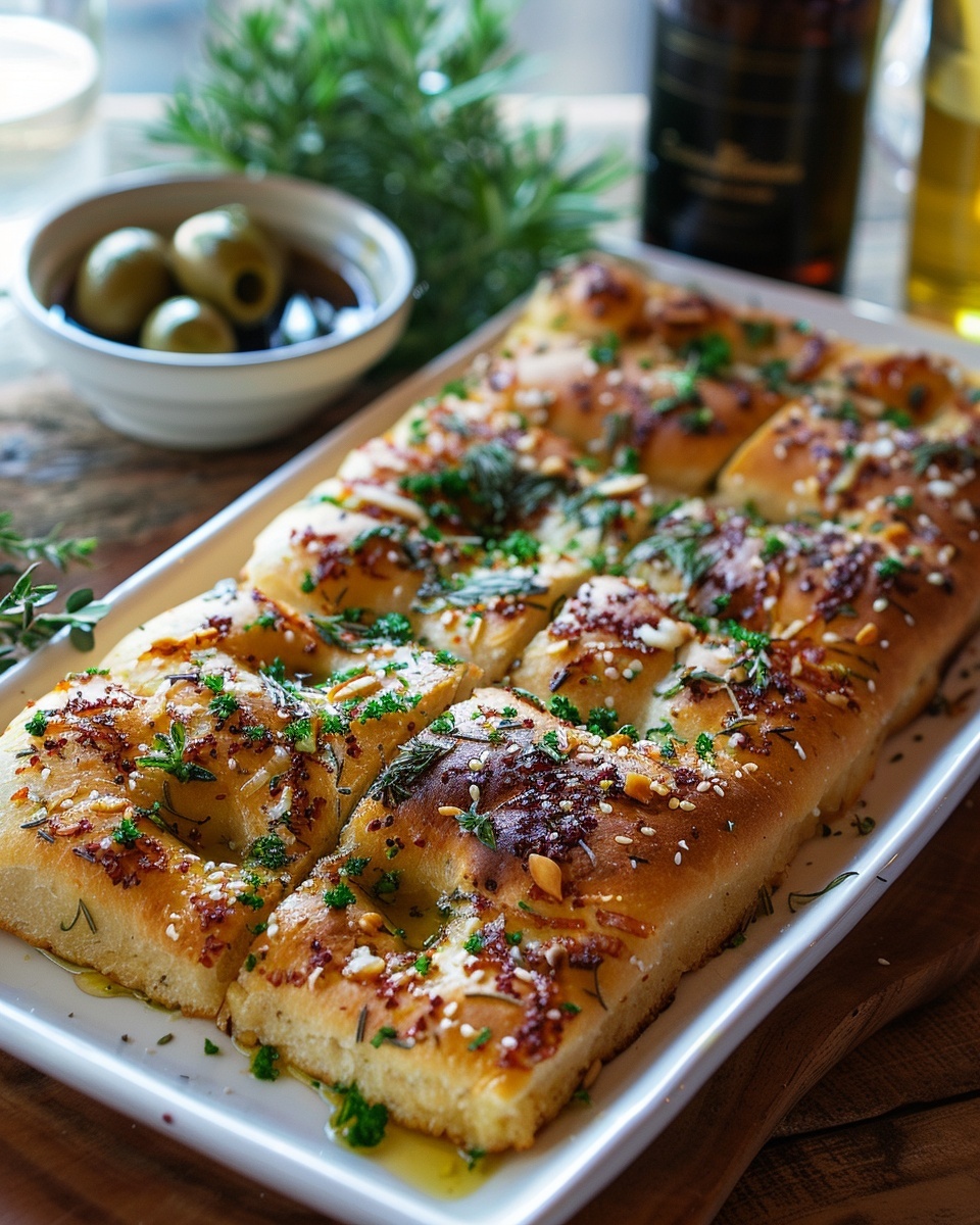 Focaccia con hierbas