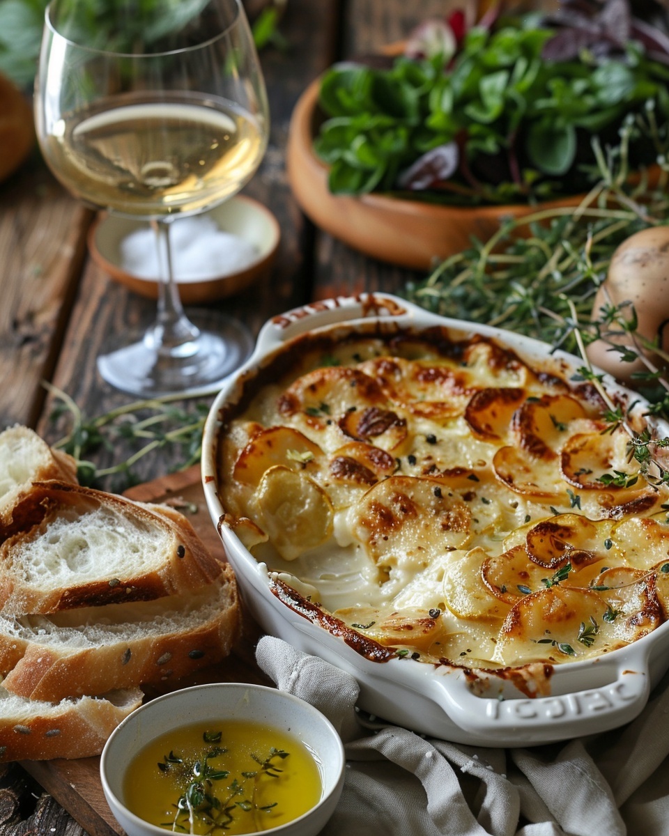 Gratin de calabacín con queso de cabra