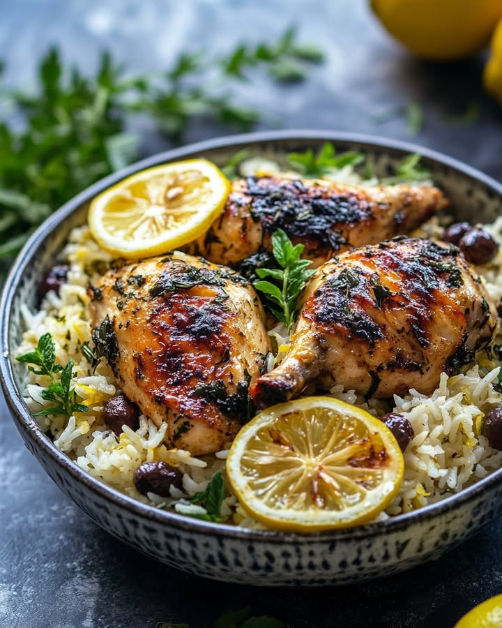 Pollo Griego y Arroz Auténtico: Receta Facil y Deliciosa