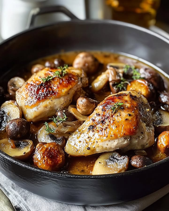 Pollo Mostaza Champiñones: Receta Sencilla y Sabrosa