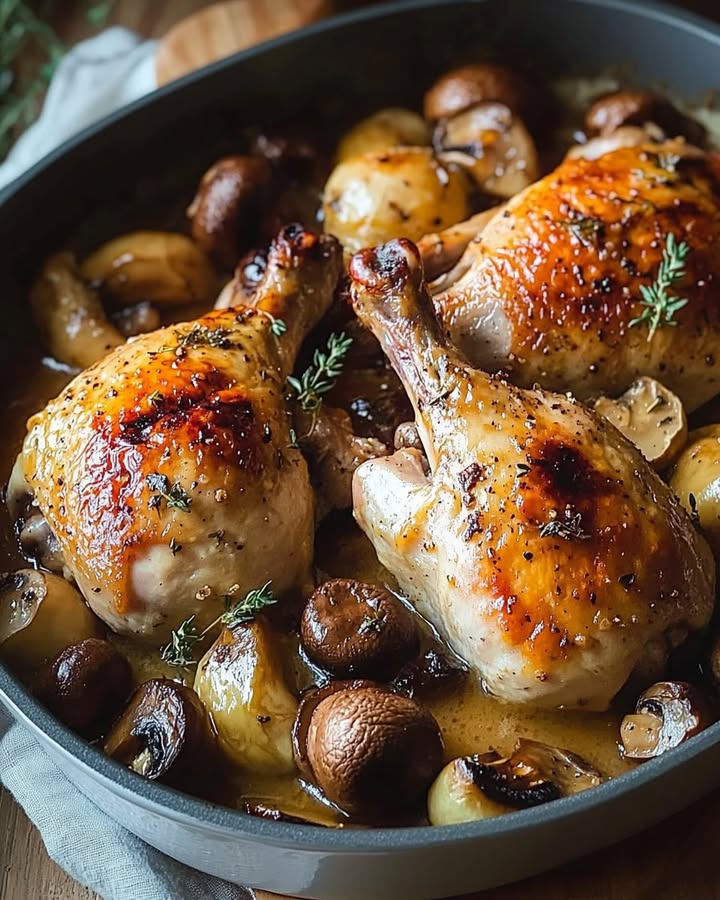 Pollo Mostaza Champiñones: Receta Fácil y Sabrosa