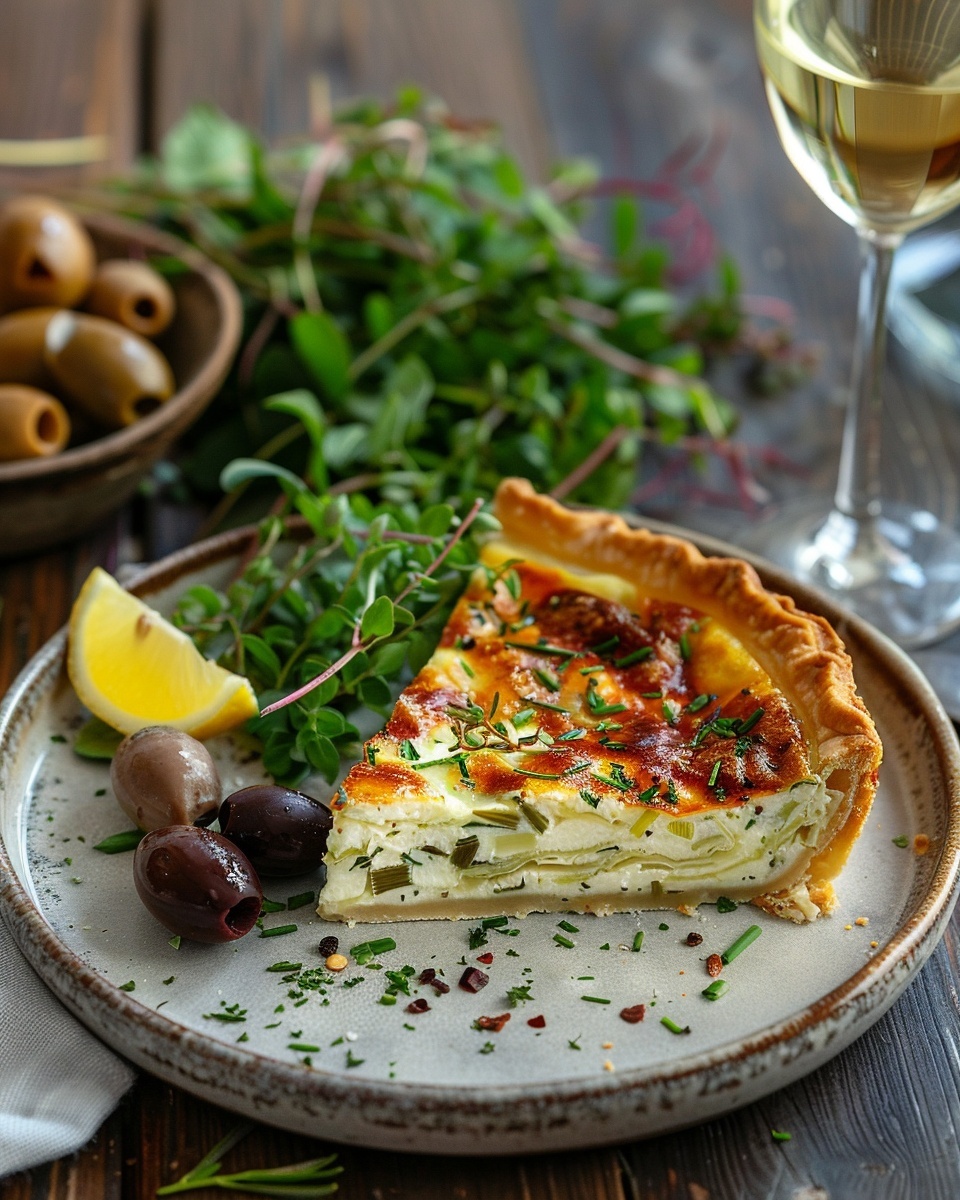 Quiche de puerros y queso de cabra