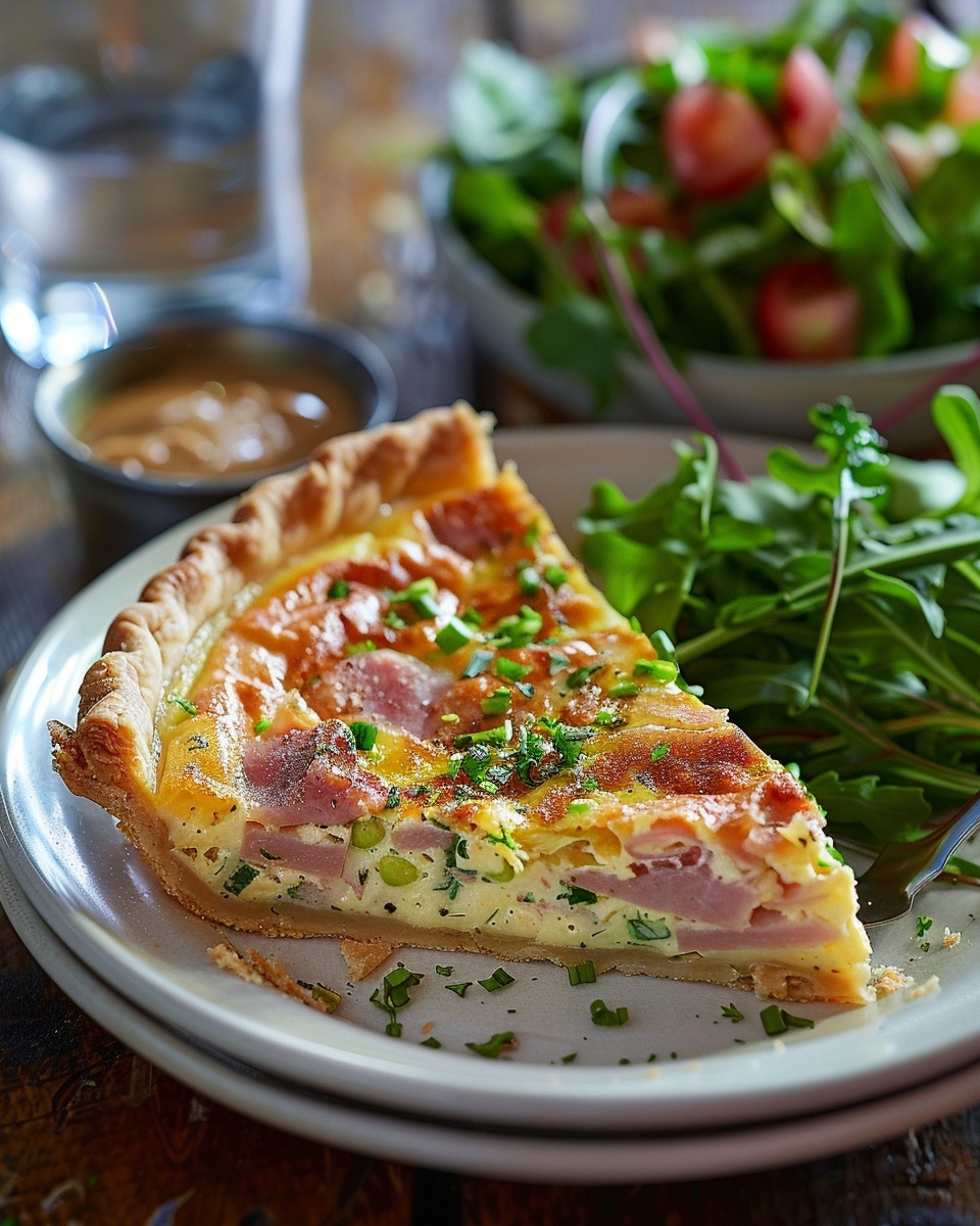 Quiche sin masa de jamón