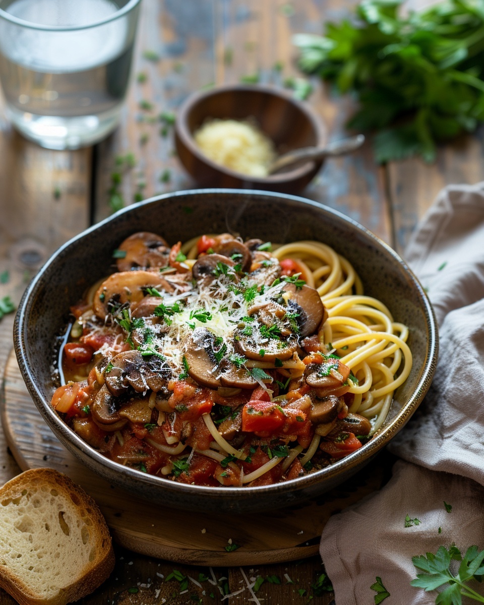 Salsa de champiñones para pasta