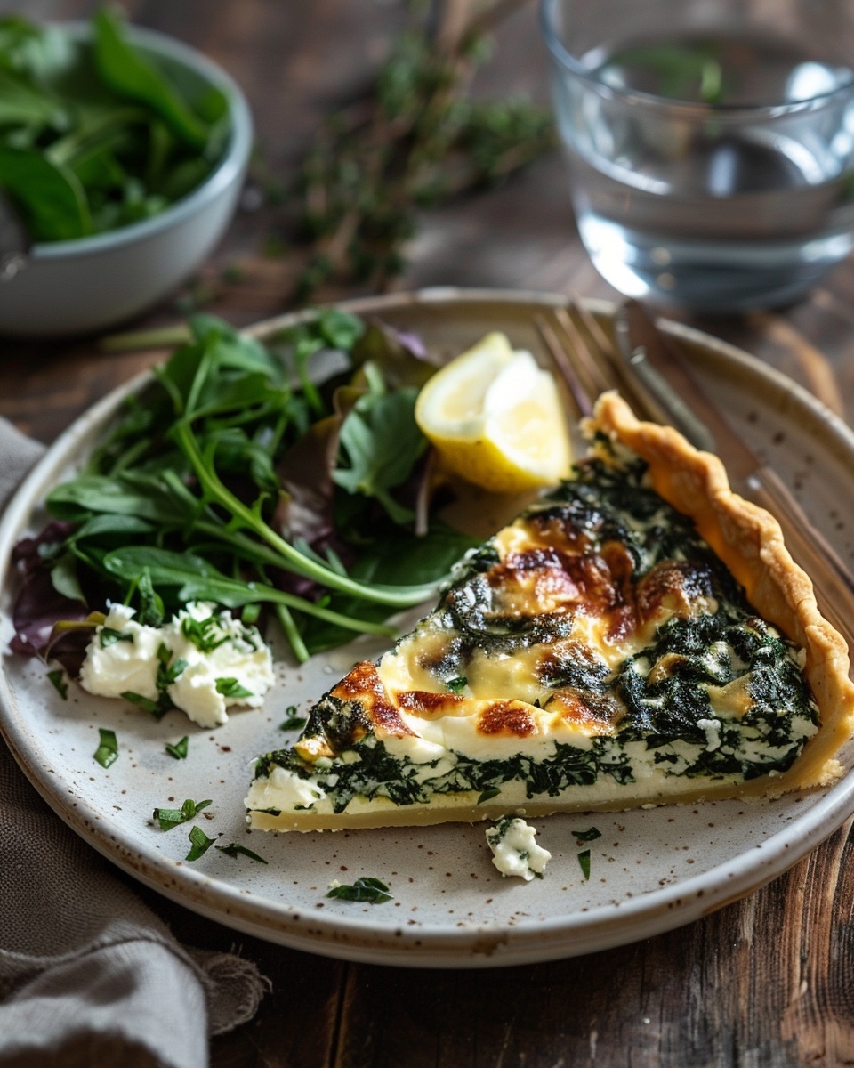 Tarta salada de espinacas y ricotta