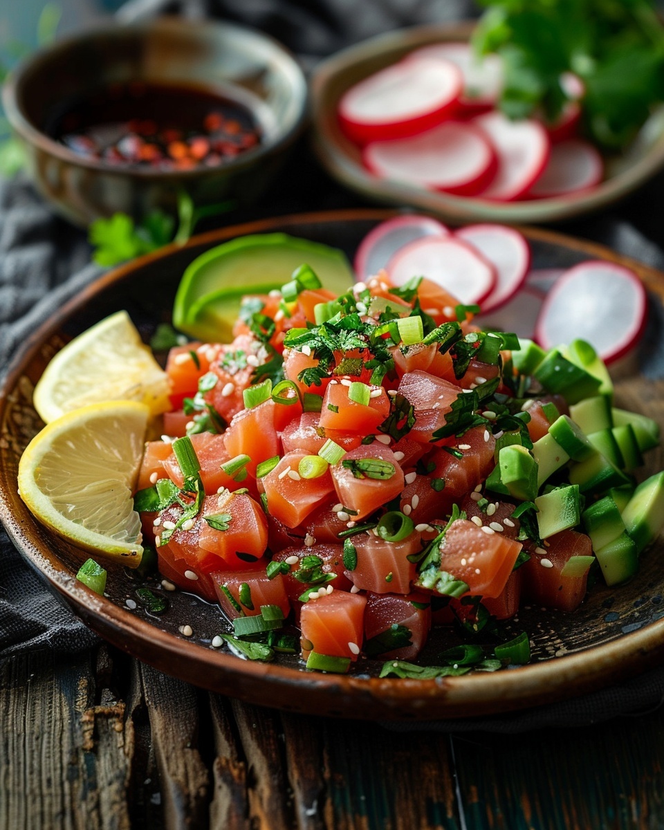 Tartar de atún con aguacate