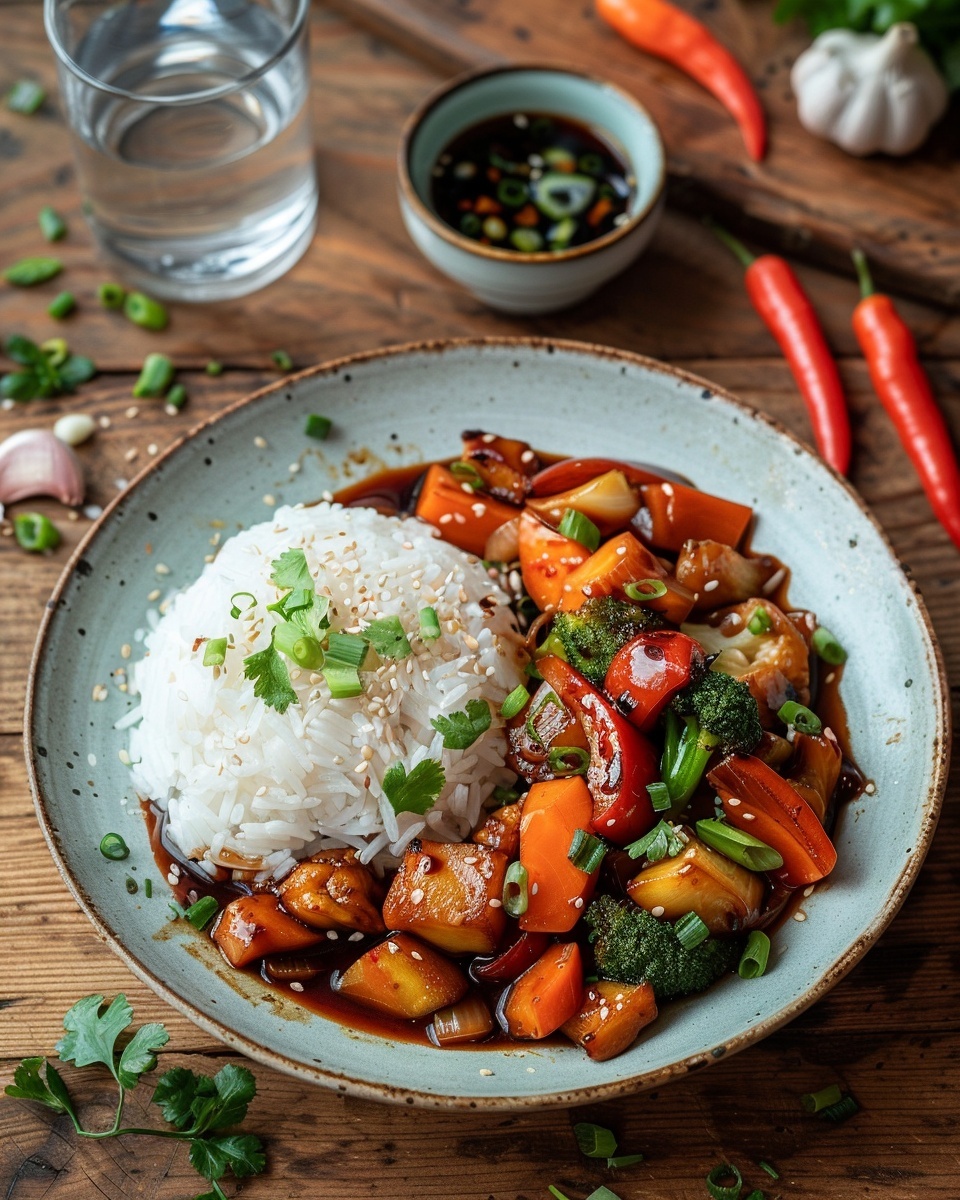 Verduras salteadas al wok
