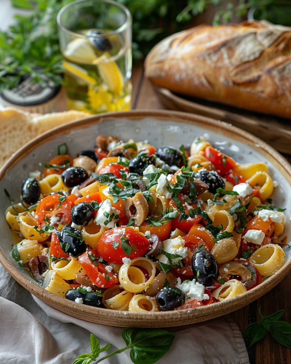 Ensalada de pasta mediterránea