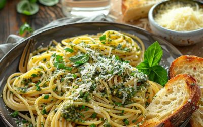 Cómo Preparar Deliciosos Espaguetis con Salsa Pesto Casera
