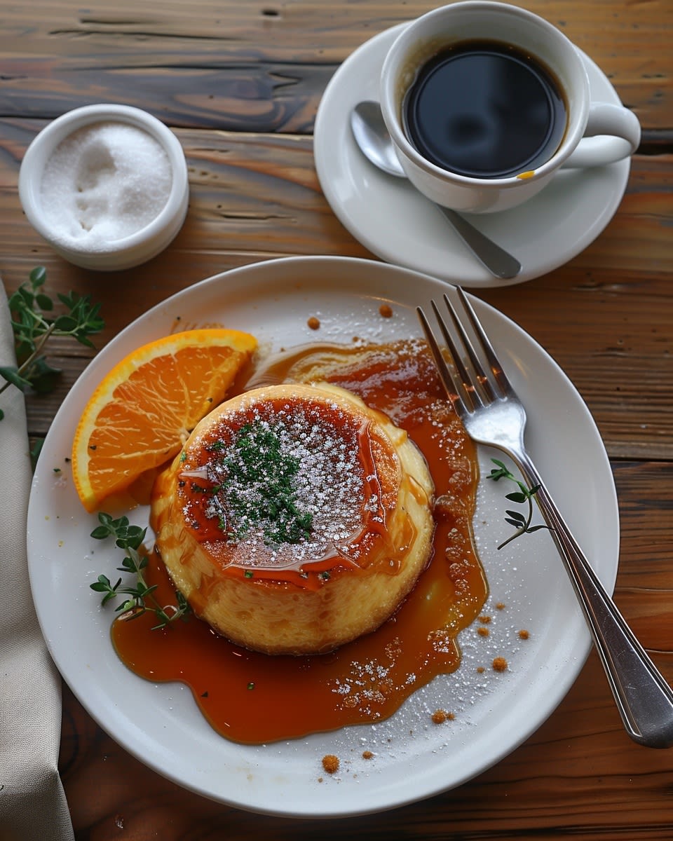 Flan de huevo casero al baño maría