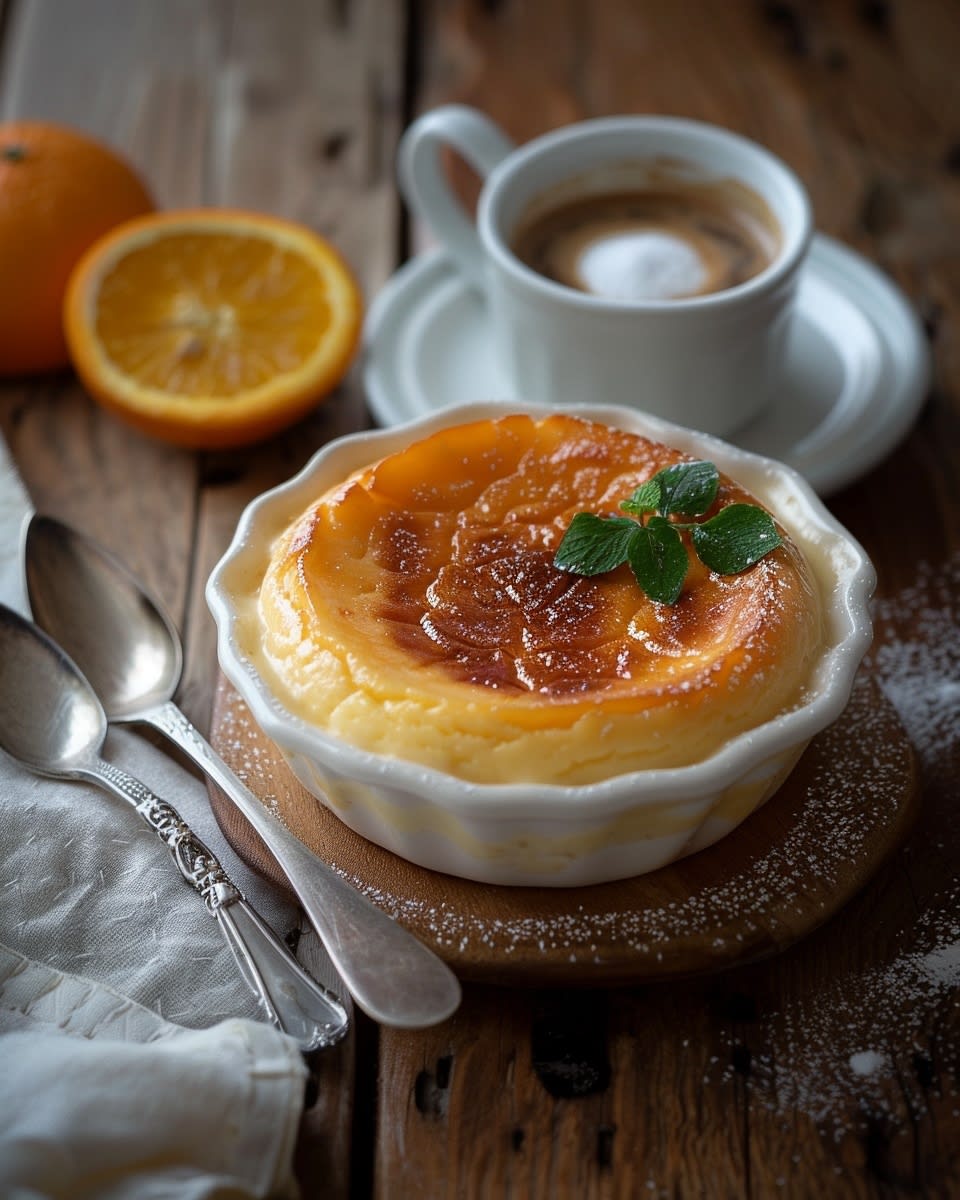 Flan de queso rápido
