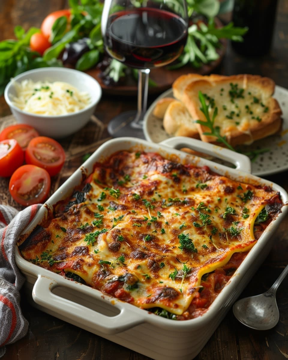 Lasaña de verduras al horno