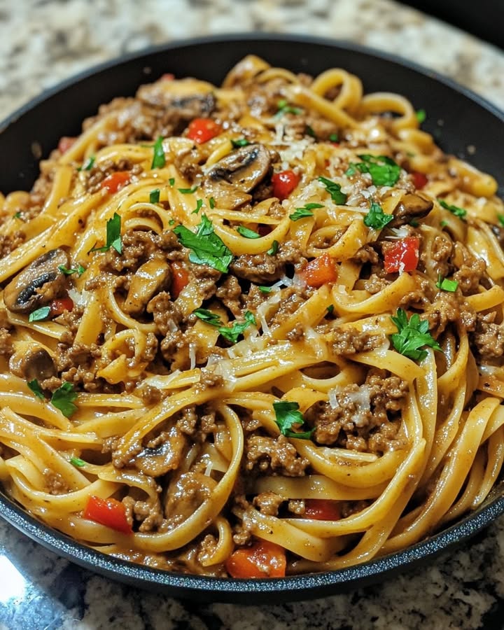 Linguine Cremoso Beef: Receta Sencilla y Sabrosa
