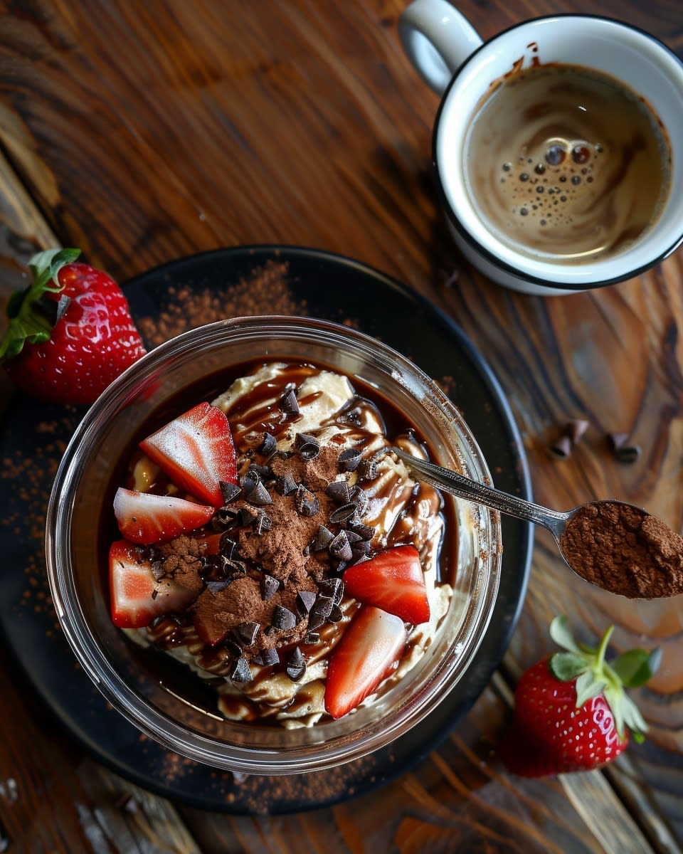 Natillas con chocolate negro