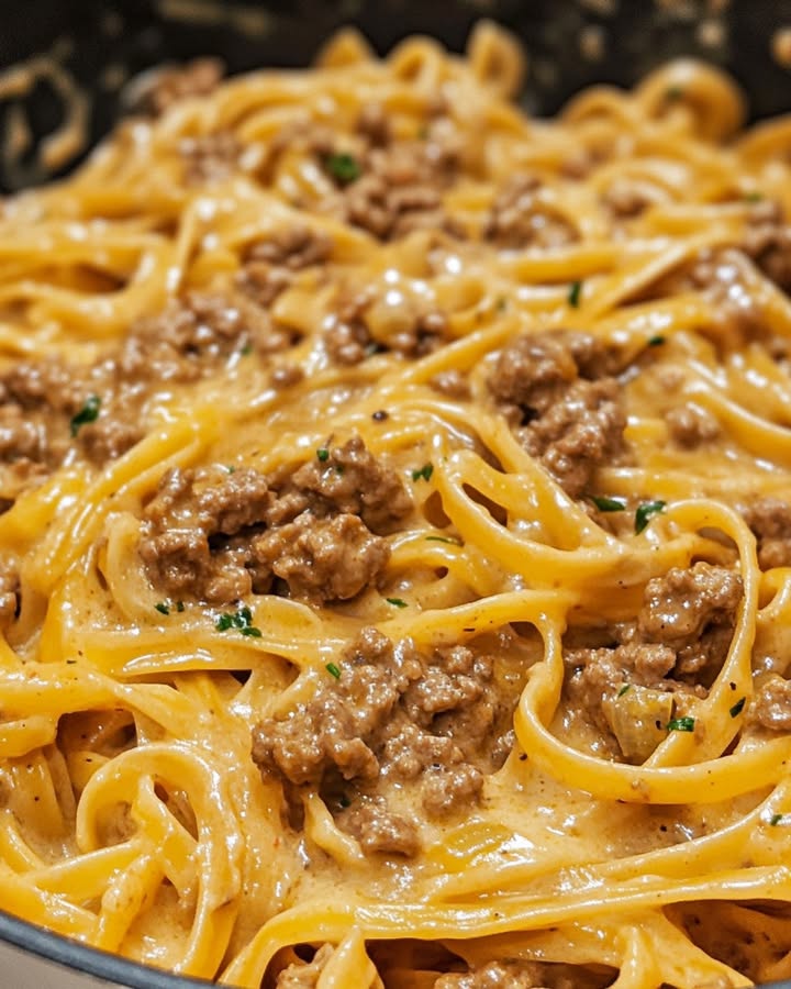 Pasta Cremosa Ajo Carne: Receta Fácil y Sabrosa