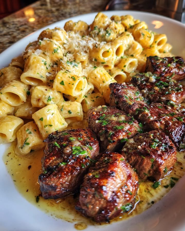 Rigatoni Steak Alfredo: Receta Auténtica y Sabrosa