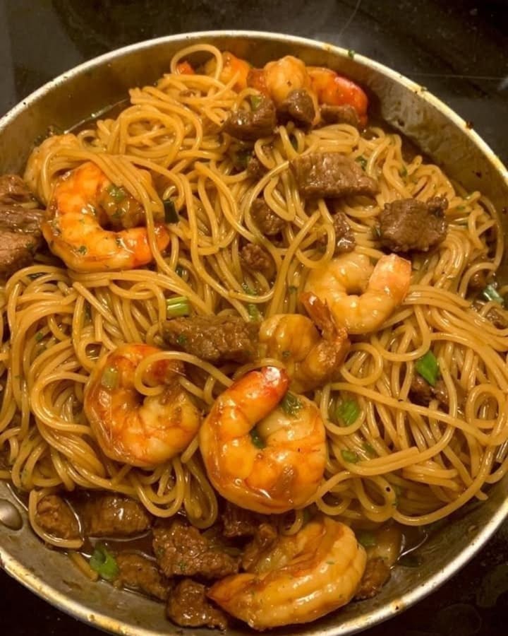 Salteado Rápido Camarón Carne: Receta Fácil y Sabrosa