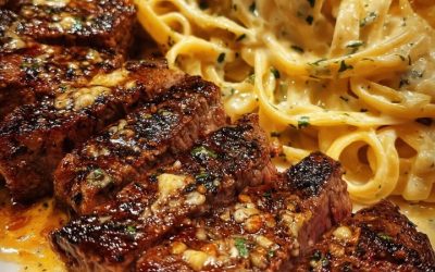Bocados Steak Alfredo: Receta Auténtica y Sabrosa