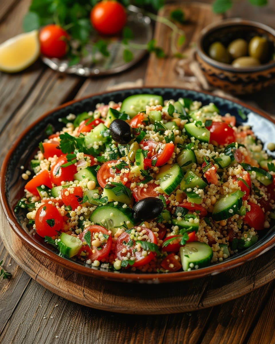 Ensalada de cous cous mediterránea