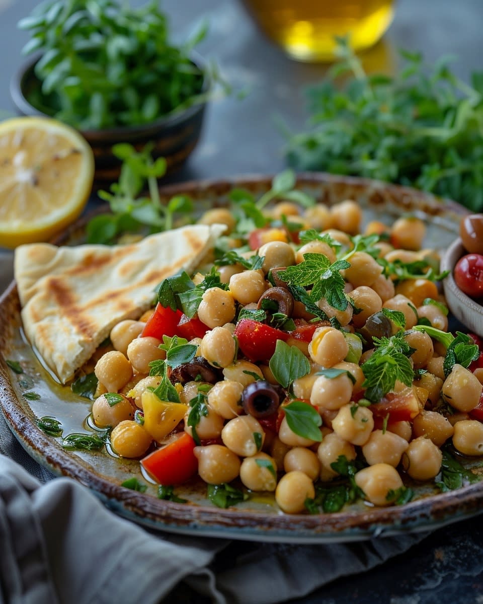 Ensalada de garbanzos mediterránea