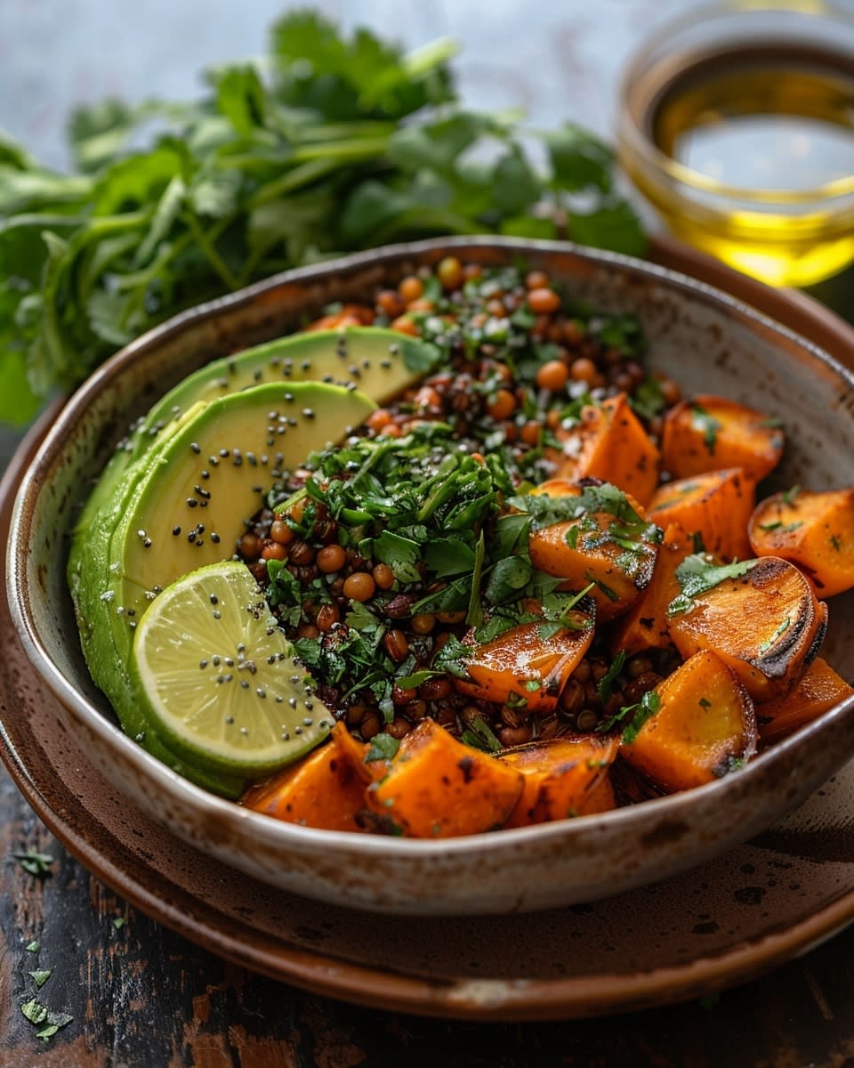 Ensalada de lentejas saludable