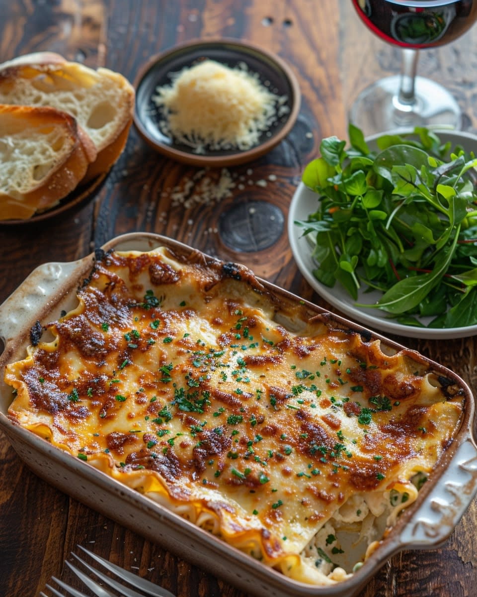 Lasaña de carne y bechamel