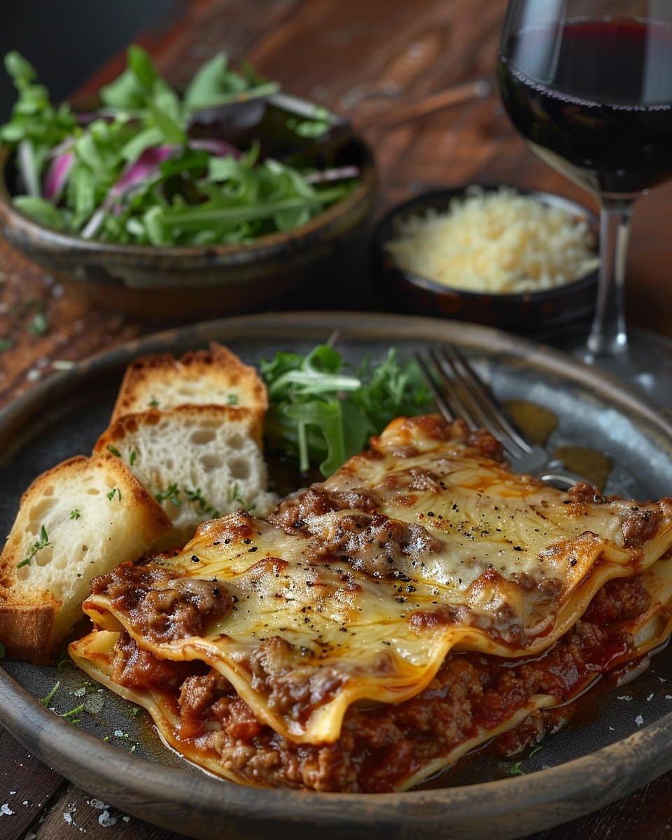 Lasaña rápida de carne