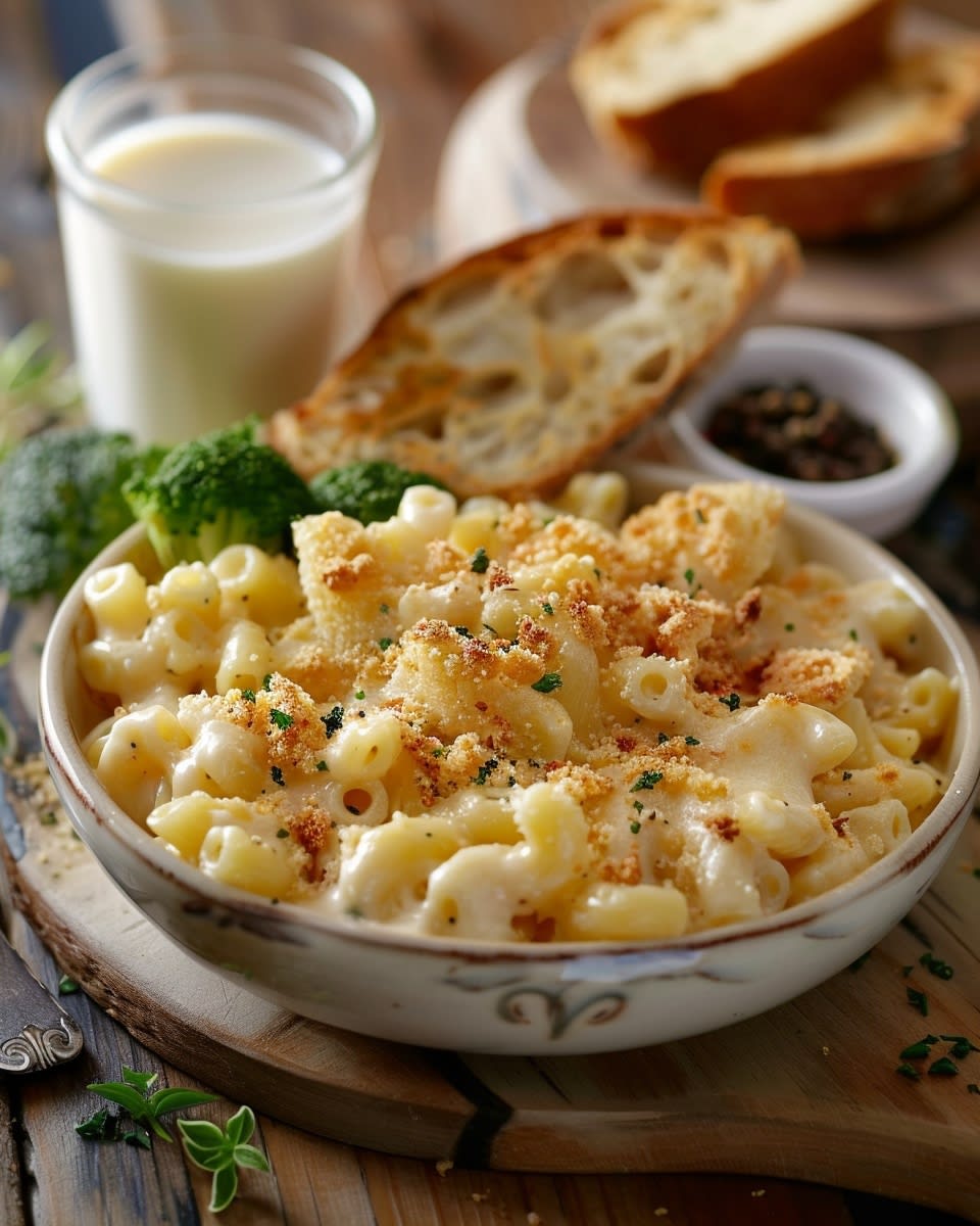 Macarrones con queso cremosos