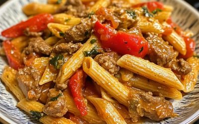 Pasta Carne Pimientos Asados: Receta Fácil y Sabrosa