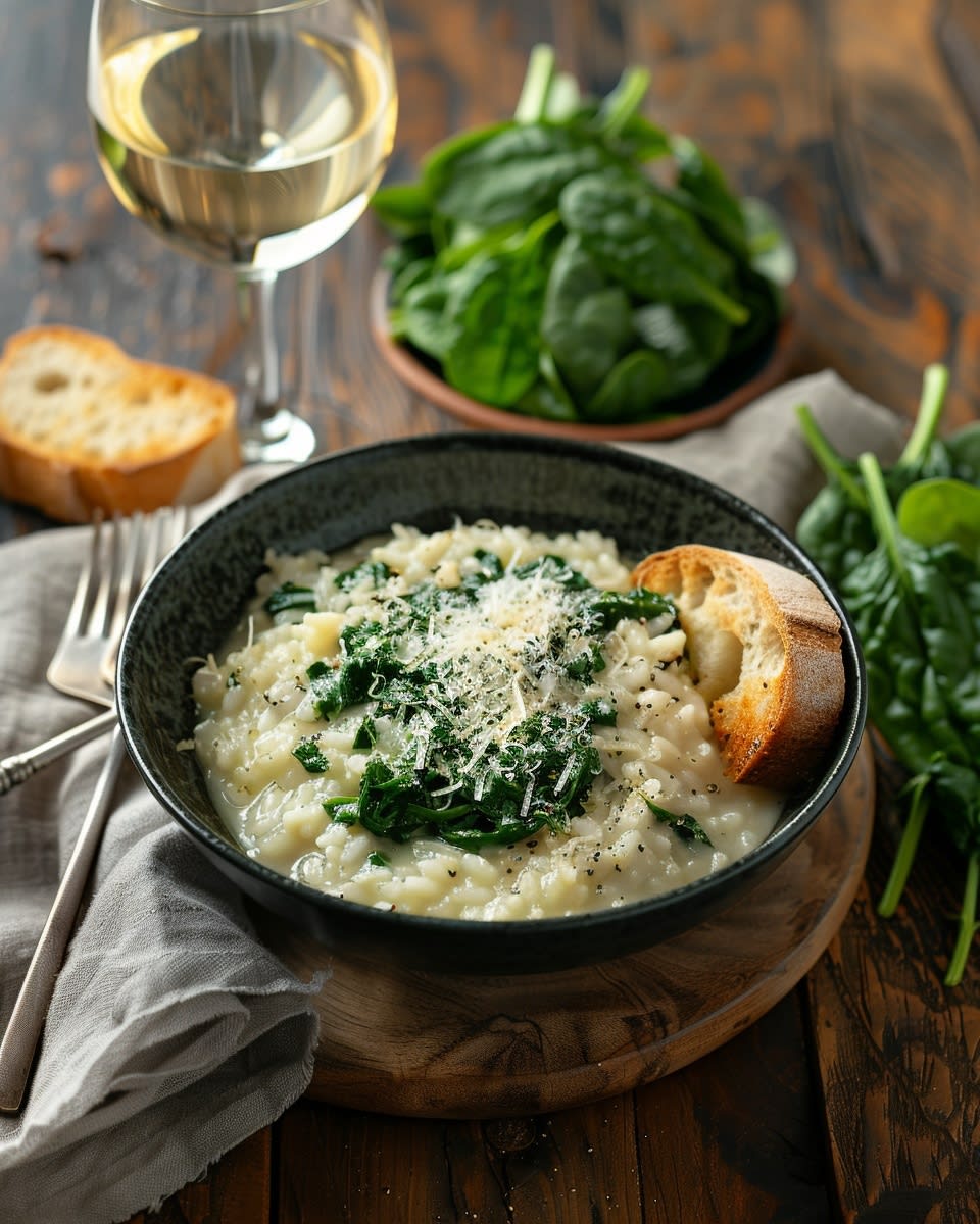Risotto de espinacas