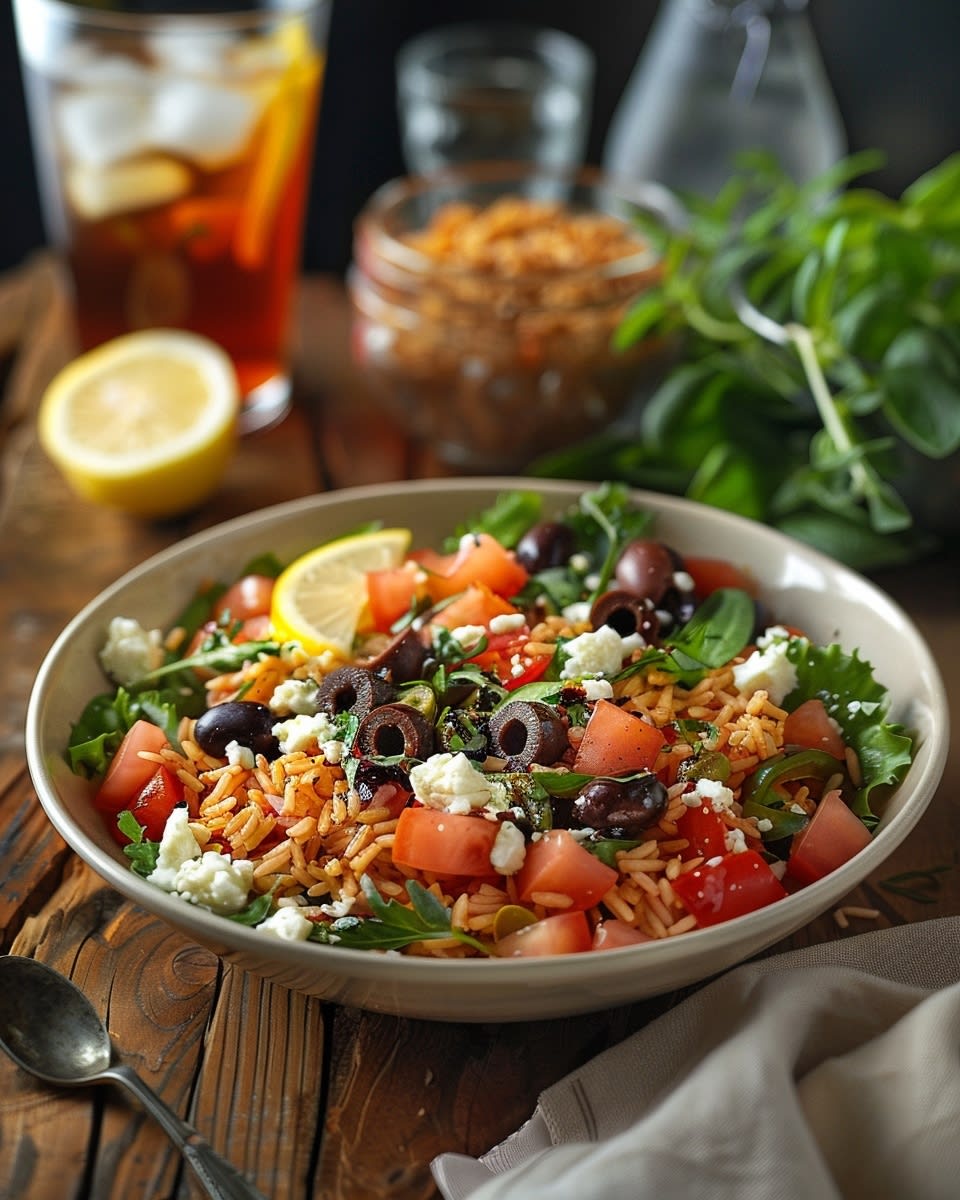 Ensalada de arroz mediterránea