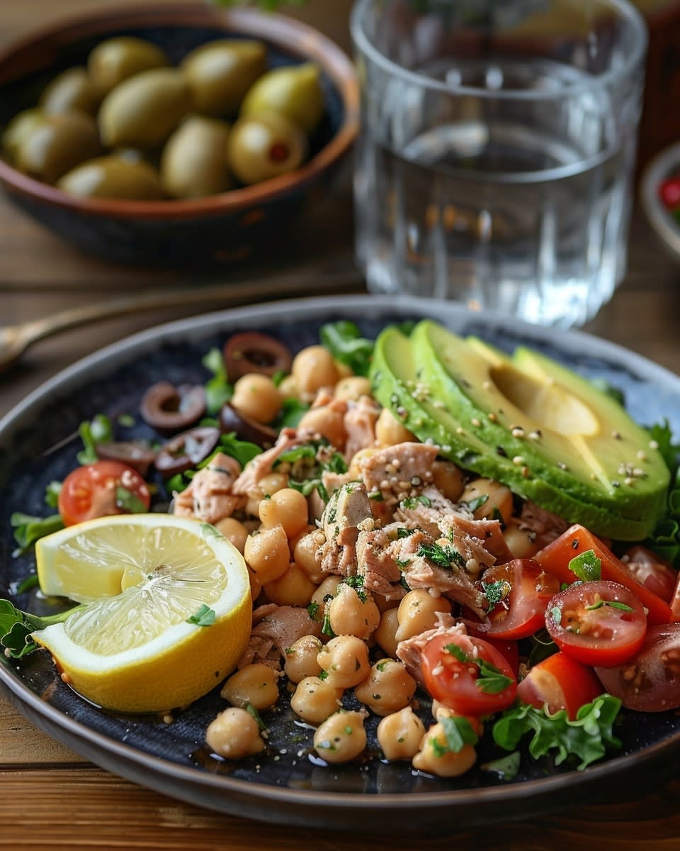 Ensalada de garbanzos con atún