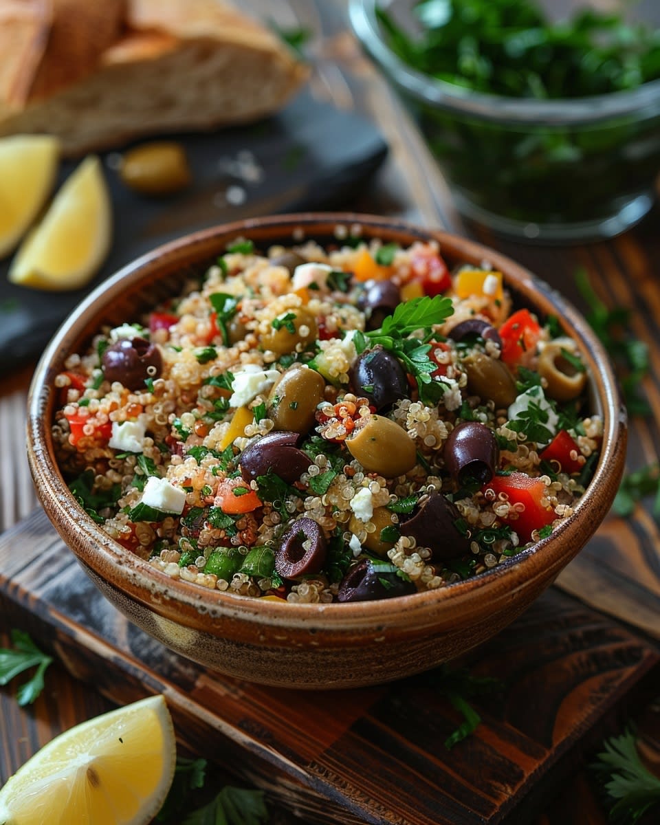 Ensalada de quinoa mediterránea