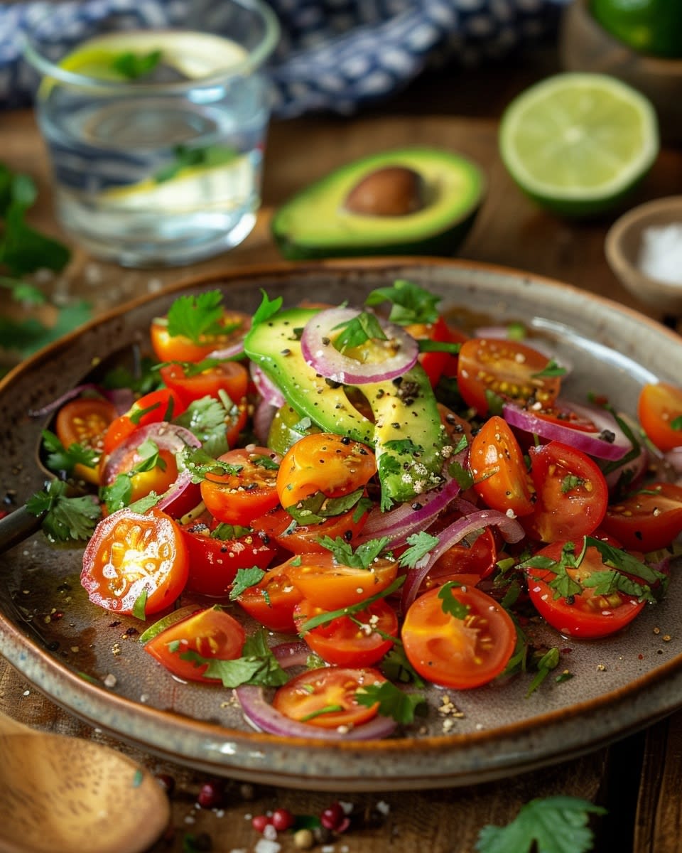 Ensalada de tomate y cebolla