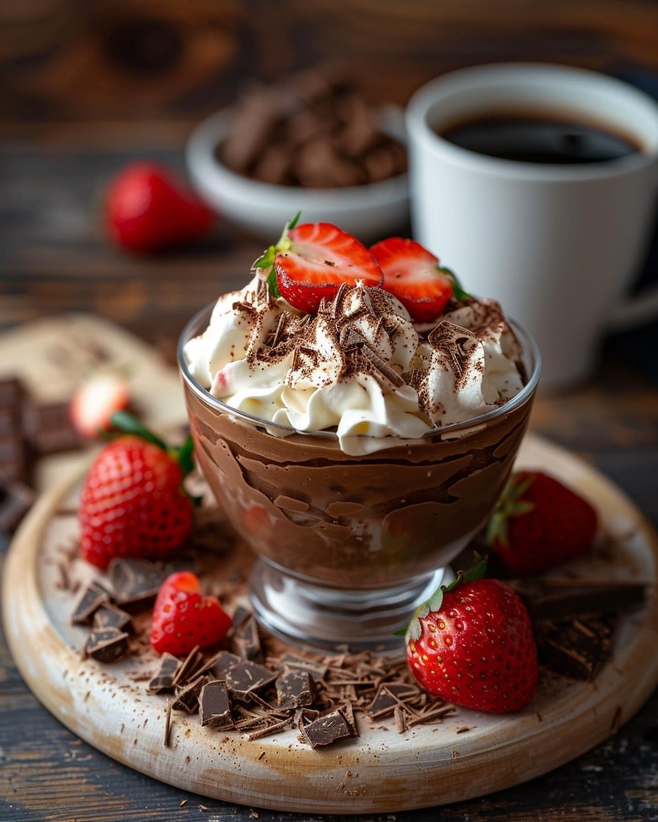 Mousse de chocolate negro rápida