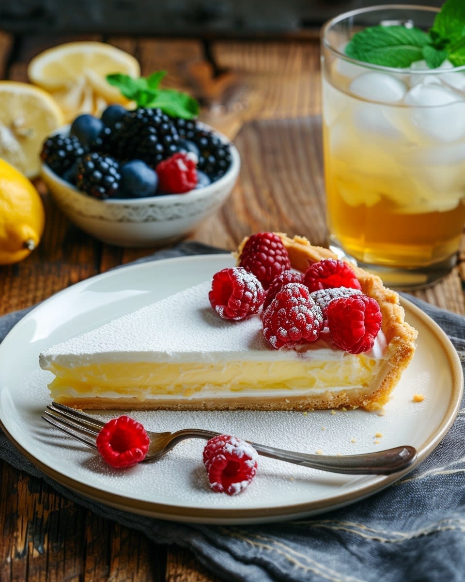Tarta cremosa de limón y yogur