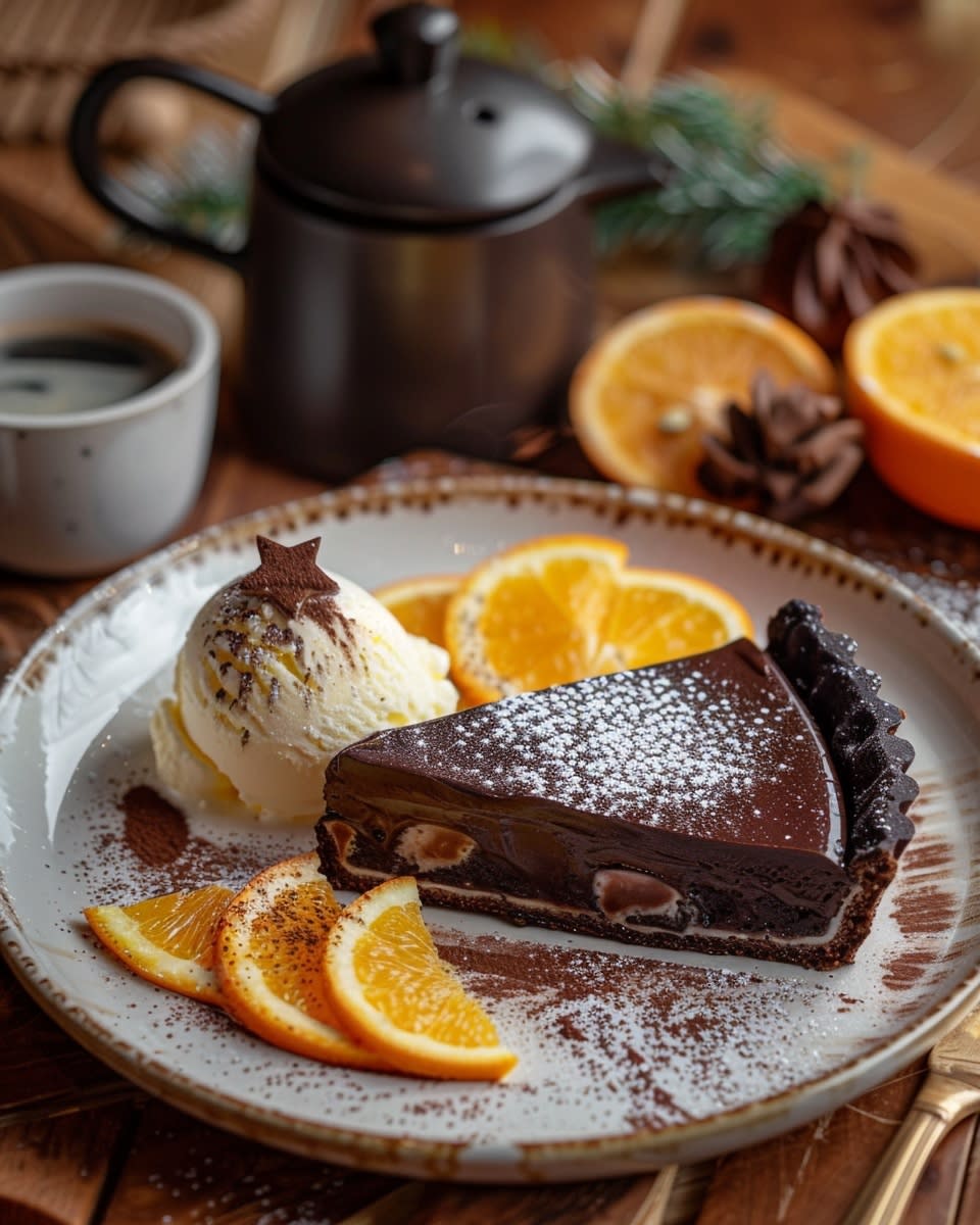 Tarta de chocolate y naranja