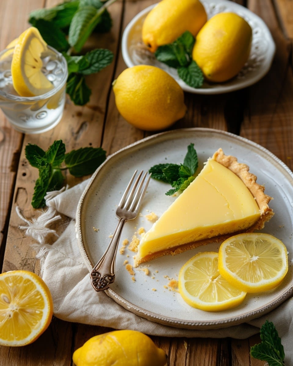 Tarta fría de limón sin horno