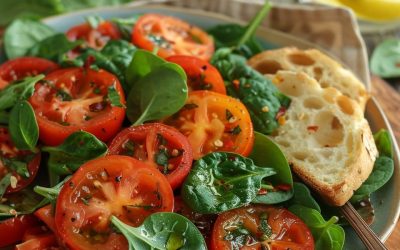 Ensalada de Espinacas con Tomate: Frescura y Sabor en 15 Minutos