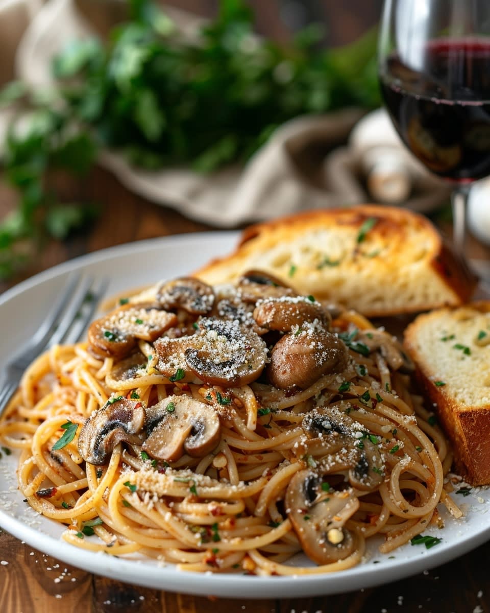 Receta de Espaguetis con Champiñones: Sabor Italiano en Casa